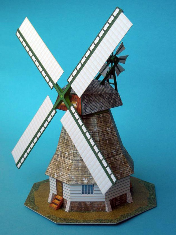 Papírový model - Větrný mlýn (579)