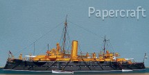 Papírový model - Bitevní loď pobřežní ochrany S.M.S. Beowulf (3024) - model postavený Markusem Wiekowski