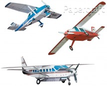 Papírový model - Tři malá letadla (611)