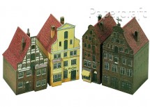 Papírový model - Čtyři domy z Lüneburgu II (662)