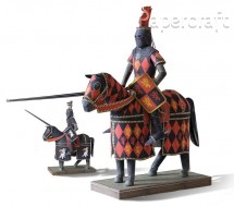 Papírový model - Rytíř na koni (704)