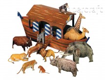 Papírový model - Noemova archa s 12 zvířaty (72398)
