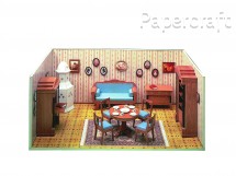 Papírový model - Pokoj ve stylu Biedermeier (72470)