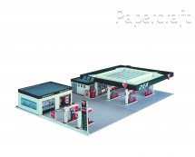 Papírový model - DEA čerpací stanice (72582)