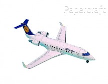 Papírový model -  Canadair Jet(72620)
