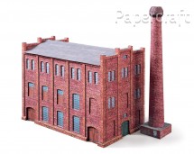 Papírový model - Tovární budova (764)