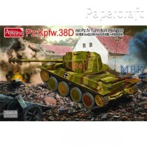 Plastikový model Panzer 38D s Pz.IV věží a 8cm PAW600