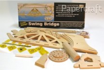 Dřevěný model otočného mostu