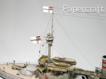 Papírový model - Bitevní loď S.M.S. Brandenburg (3040) - model postavený Friedrichem Gottschalkem
