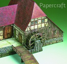 Papírový model - Vodní mlýn (565)