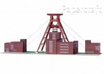 Papírový model - Důl Zollverein Pit XII Essen (595)