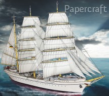 Papírový model - Gorch Fock-(616)