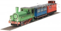 Papírový model - Lokomotiva s dvěma vagony (618)