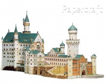 Papírový model - Hrad Neuschwanstein (593)