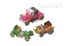 Papírový model - Tři historická vozidla I (72447)