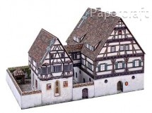 Papírový model / vystřihovánka - Středověký špitál Blaubeuren (732)