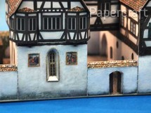 Papírový model / vystřihovánka - Středověký špitál Blaubeuren (732)