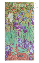 Paperblanks diář 2024 Van Gogh’s Irises slim horizontální DE0439-4