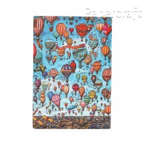 Diář Paperblanks 18měsíční 2025-2026 Balloon Festival Flexis midi horizontální FE0823-2