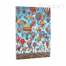 Diář Paperblanks 18měsíční 2025-2026 Balloon Festival Flexis midi horizontální FE0823-2