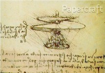 Dřevěný model Da Vinciho helikoptéry