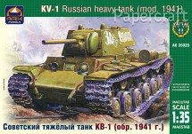 Ruský těžký bojový tank, model 1941, raná verze, KV-1