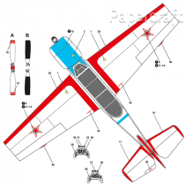 Akrobatické letadlo Yakovlev Yak-52 DOSAAF