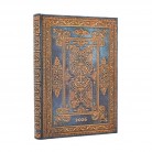 Paperblanks - Diář Paperblanks 2026 Blue Luxe midi denní DE0751-8