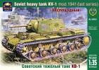  - Ruský těžký bojový tank, model 1941, pozdější verze, KV-1